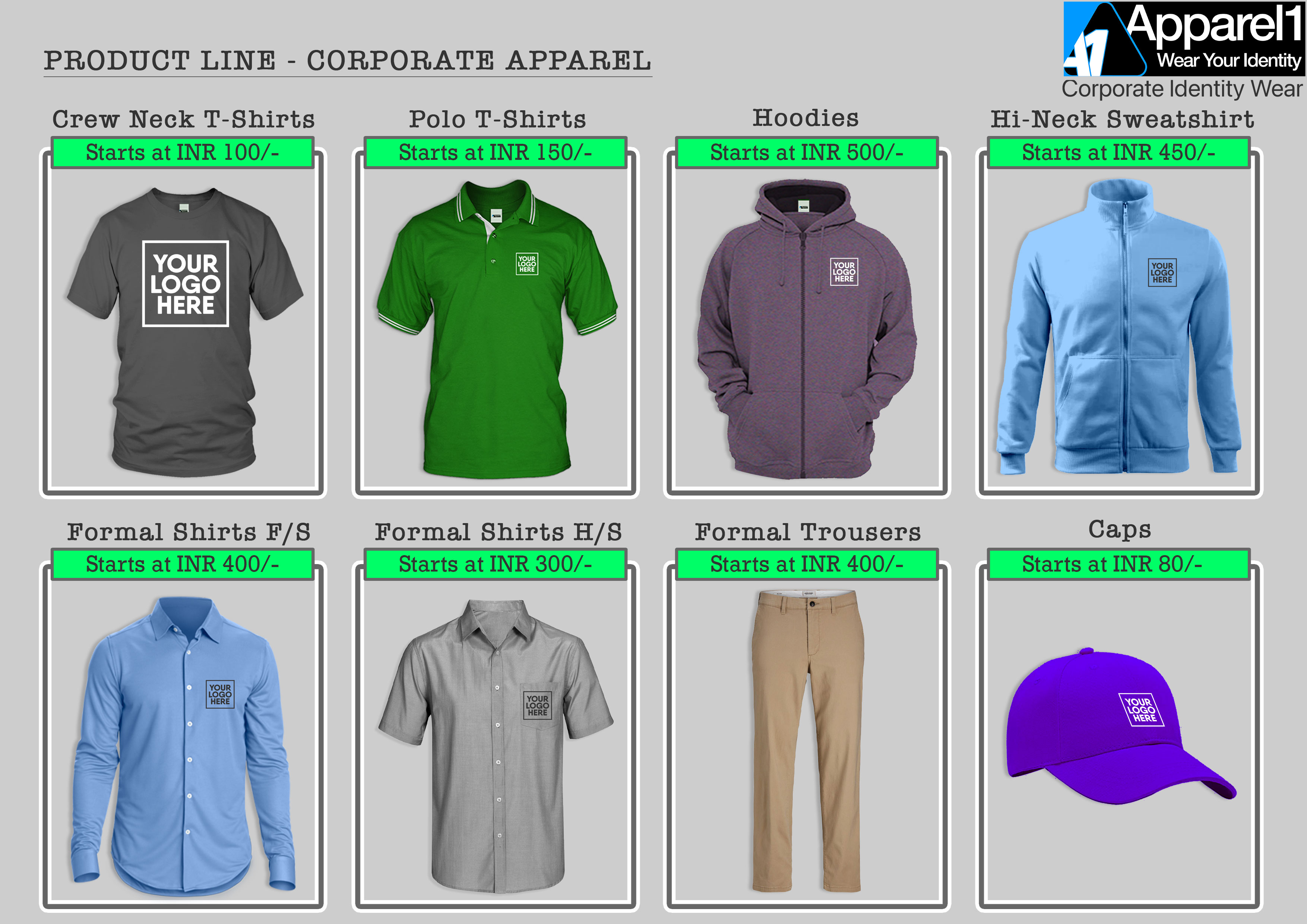Corporate apparel product line